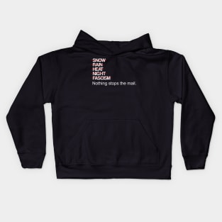 Nothing Stops The Mail - Postal Design Kids Hoodie